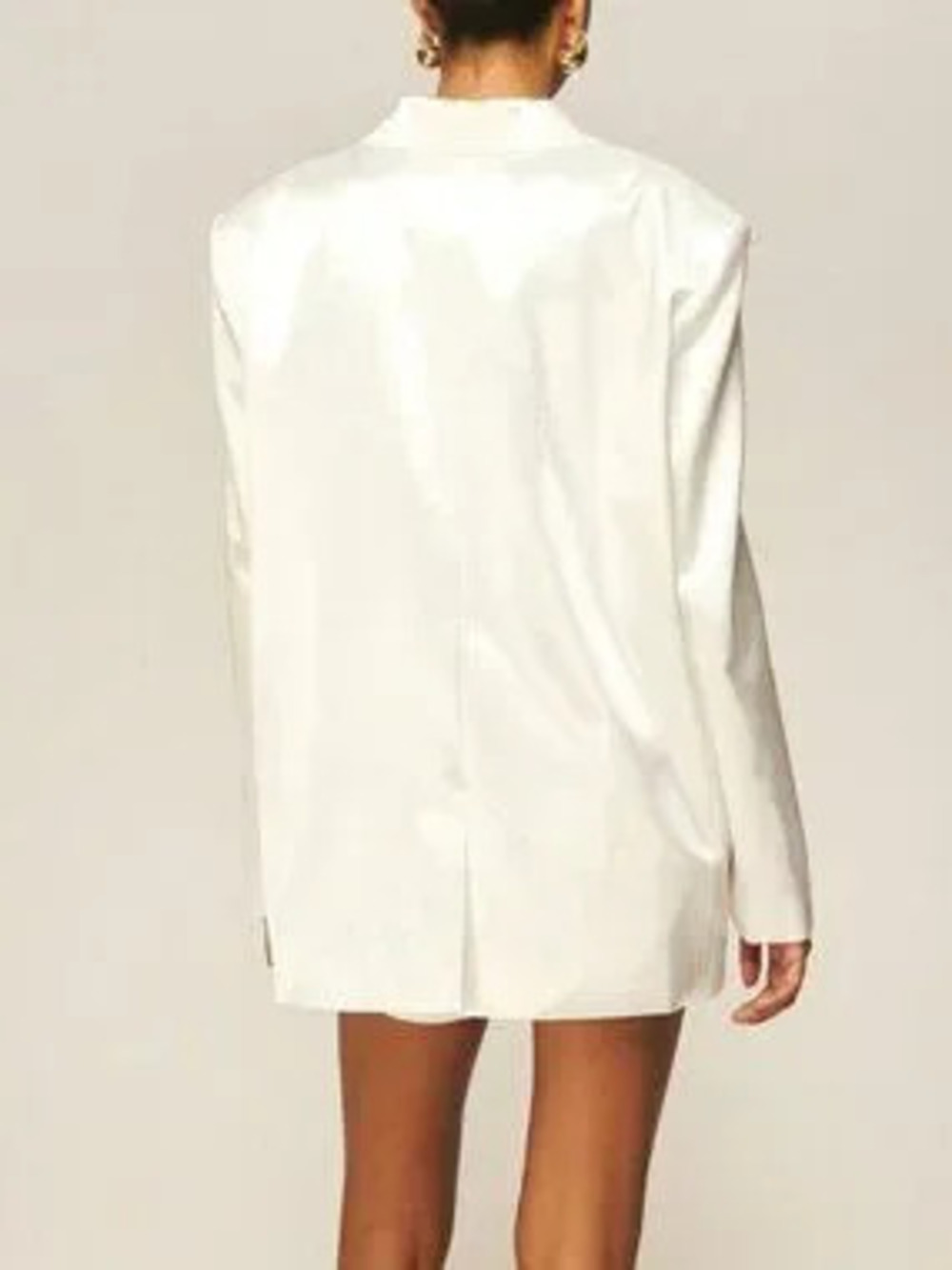 Apricot Elegant Women's Single-Breasted Oversized Blazer Jacket